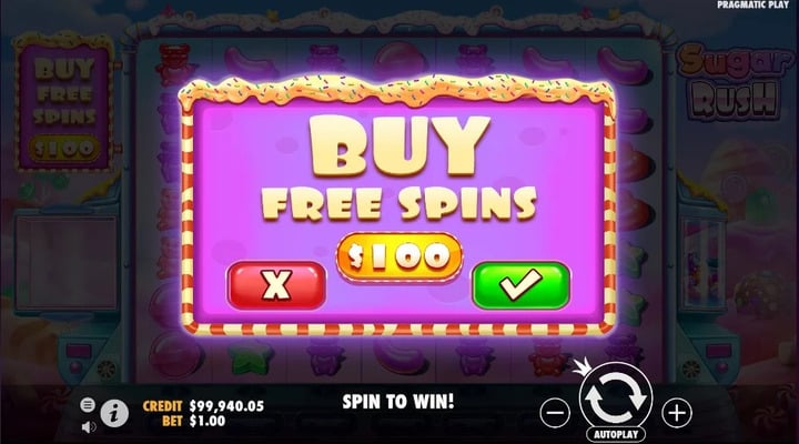 Giros “Gratis” en Sugar Rush